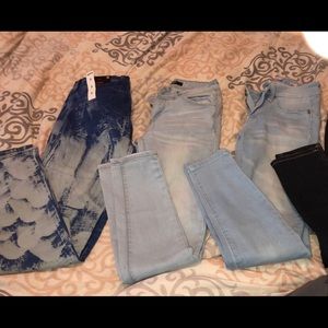 Three pairs of jeans